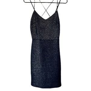 🌸 Charlotte Russe | Women’s Blue Shimmer Bodycon Spaghetti Strap Mini Dress